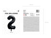 Picture of FOIL BALLOON NUMBER 2 BLACK 34 INCH